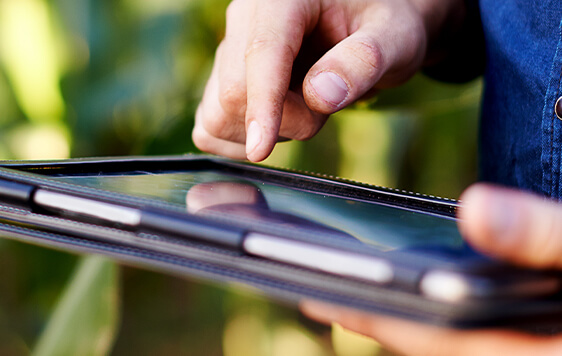 Tablet with Precision Ag Software